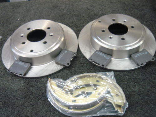 PEUGEOT 406 1998-2004 REAR BRAKE DISCS PADS HANDBRAKE SHOES NEW