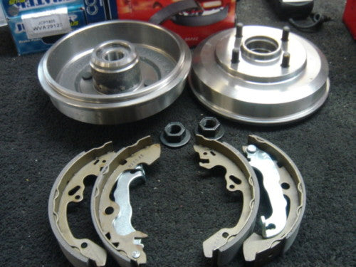FOR FORD FOCUS MK1 FIESTA 2 REAR BRAKE DRUM BEARING FITTED REAR BRAKE SHOE 228MM