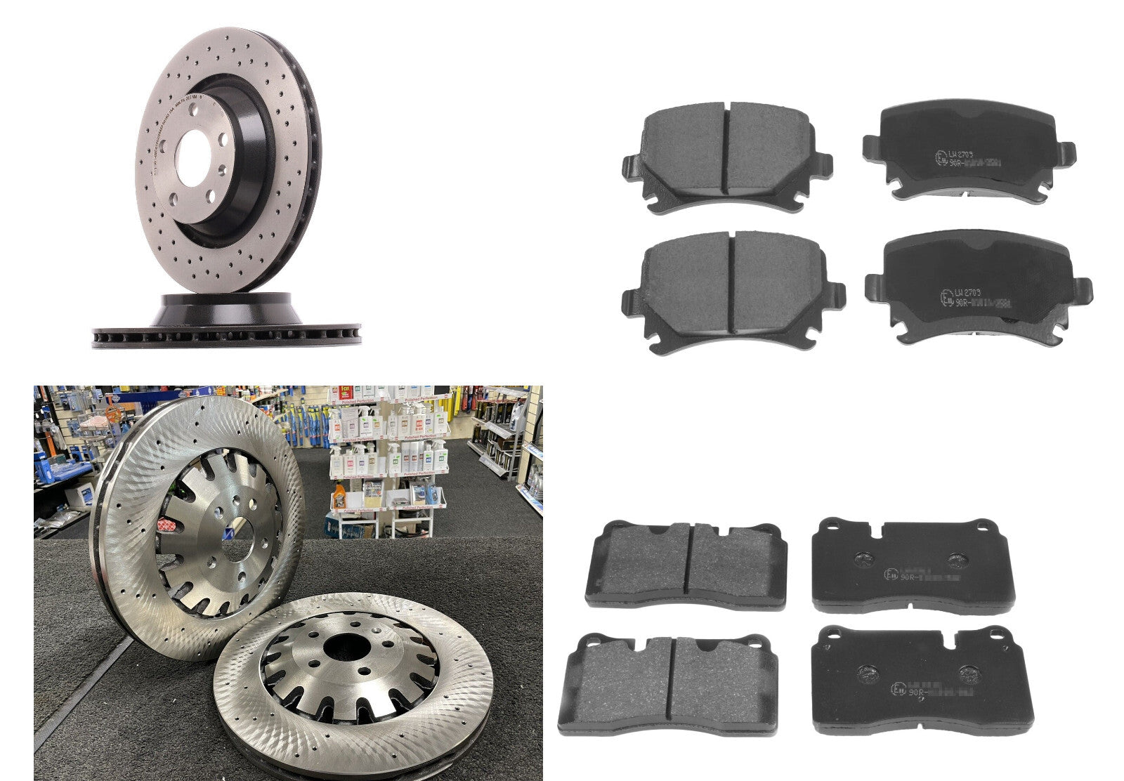 FOR AUDI TTRS FRONT PERFORMANCE DRILLED BRAKE DISCS PADS FRONT AND REAR