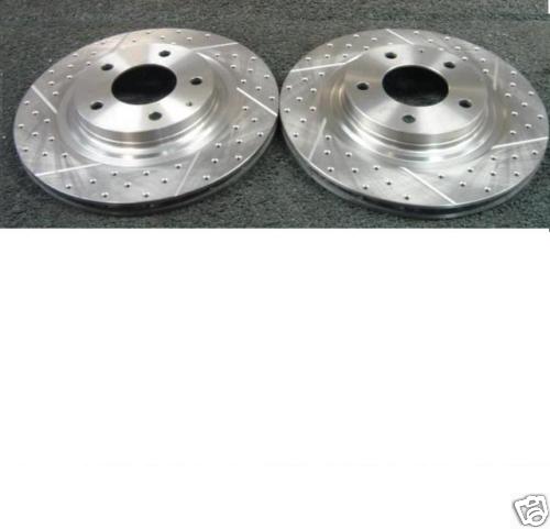 FOR MAZDA RX7 2.6TURBO FD CROSS DRILLED GROOVED BRAKE DISC   REAR