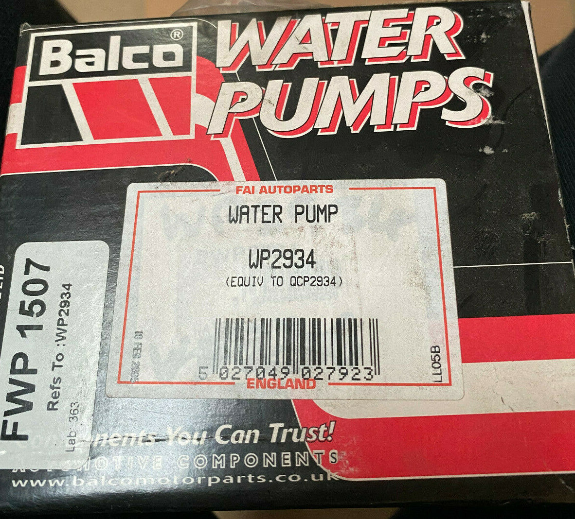 BRAND NEW WATER PUMP FITS ESCORT COSWORTH RS RS200 2.0 GRANADA SIERRA SAPPHIRE