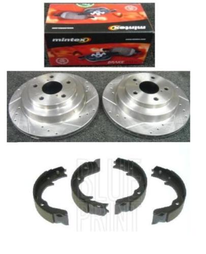 FOR IMPREZA WRX BUGEYE DRILLED GROOVED DISCS PADS SHOES
