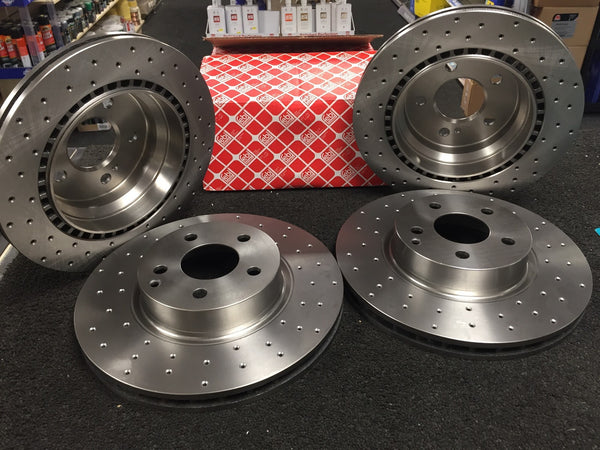 FOR MERCEDES R-CLASS R300 R320 R350 CDi W251 BRAKE DISC CROSS DRILLED BRAKE DISC
