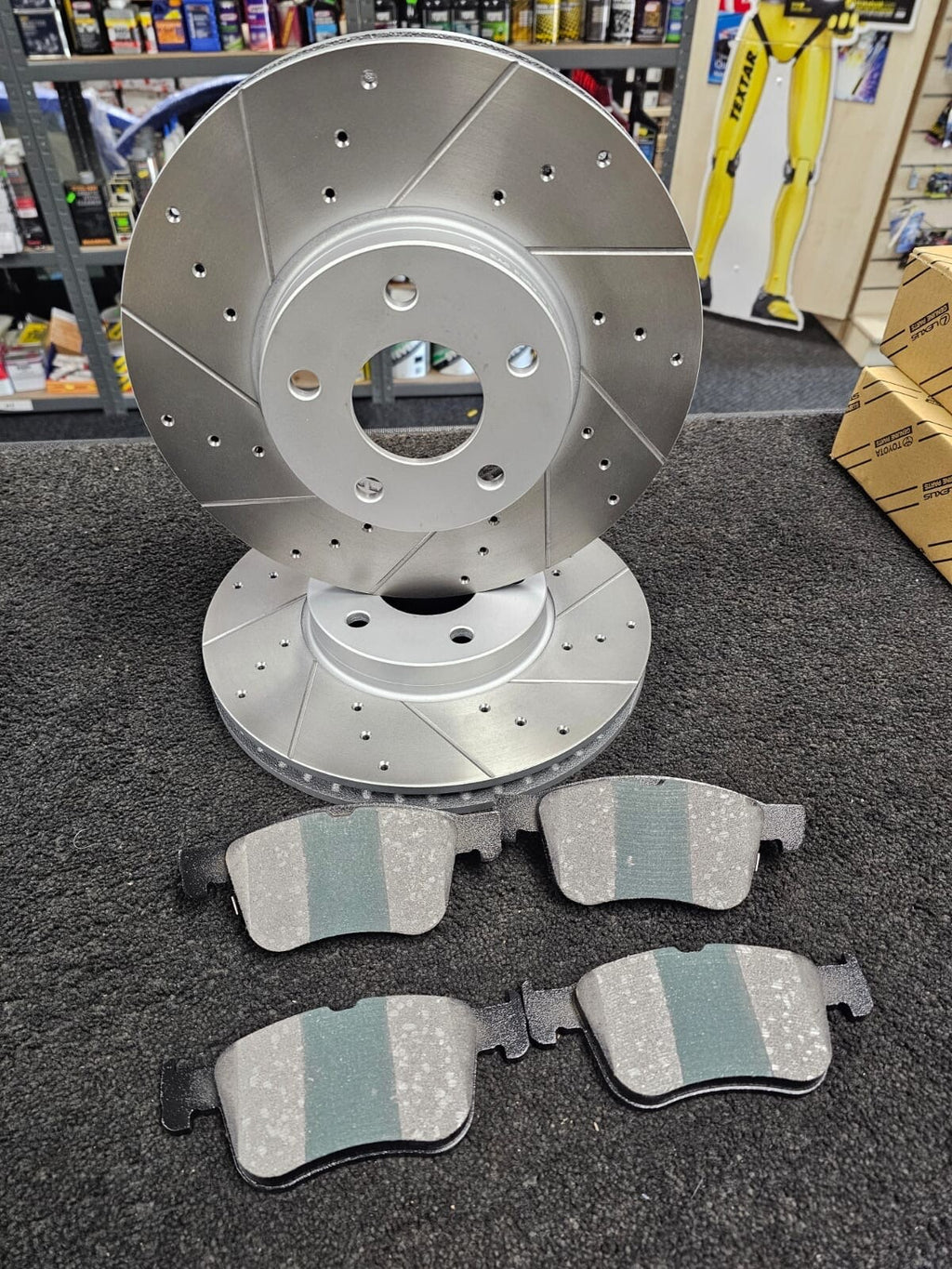 FIT FOR FOCUS MK3 1.0 ST-LINE ECOBOOST FRONT REAR DRILLED GROOVED BRAKE DISCS