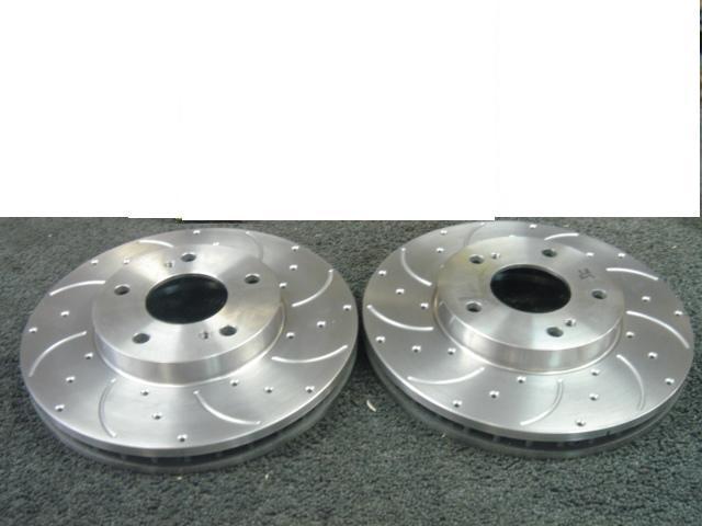 FOR NISSAN 200SX S14 CROSS DRILLED GROOVED BRAKE DISCS 280MM