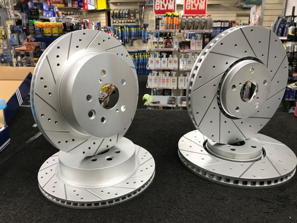 FOR LEXUS GS300h GS450h GS460 CROSS DRILLED GROOVED BRAKE DISC FRONT REAR