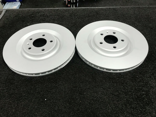 FOR AUDI A6 A7 Q7 A8 2 REAR VENTED BRAKE DISCS LEFT RIGHT PAIR 350MM