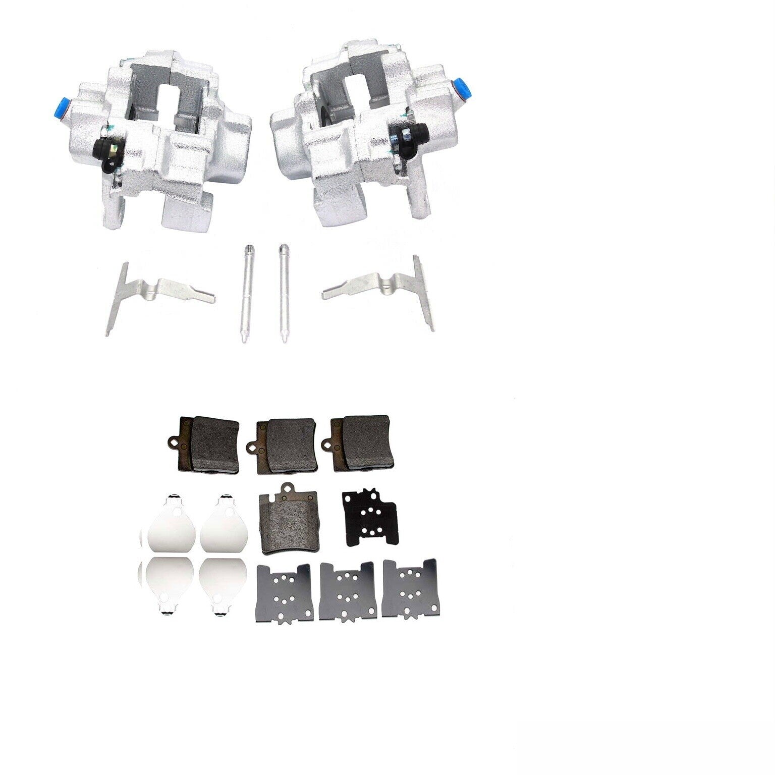 2 REAR BRAKE CALIPER REAR BRAKE PAD  FOR MERCEDES CLK CLC SLK 278MM SOLID DISC