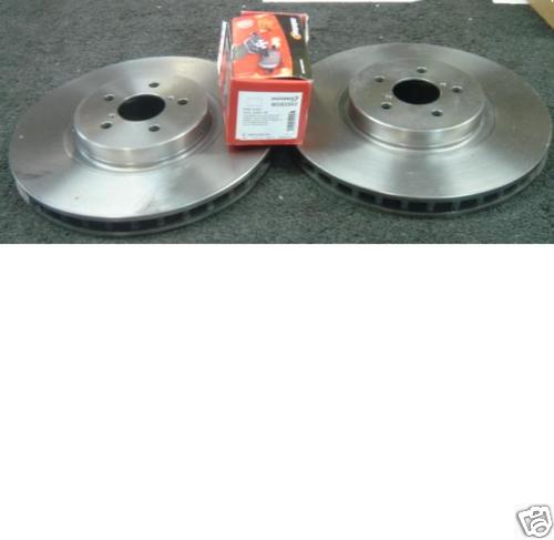 FOR SUBARU IMPREZA STI 01-04 BRAKE DISC & MINTEX PAS FRONT