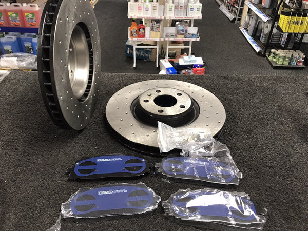 FOR AUDI SQ5 PERFORMANCE FRONT DRILLED BRAKE DISC CERAMIC PADS SENSORS 349mm x34