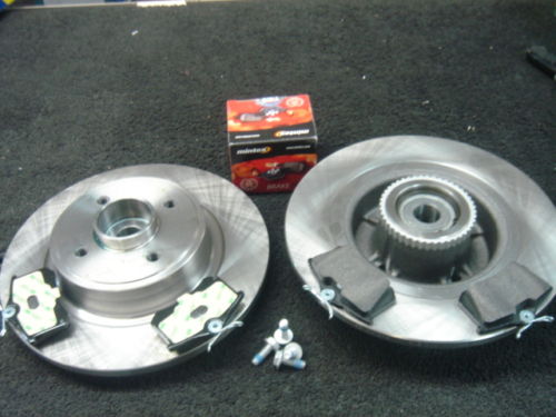MEGANE SCENIC REAR BRAKE DISCS ABS RING & MINTEX PADS