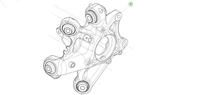 NEW REAR NS LH SUSPENSION STEERING KNUCKLE FIT TESLA MODEL 3 5YJ3 2017 ON