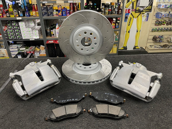 ARTEON CC PASSAT B8 FRONT BRAKE DISC 2 BRAKE CALIPER CARRIER BRAKE PAD 340MM