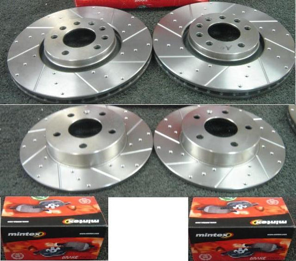 CHEVROLET CRUZE ORLANDO 2.0CDTi DRILLED GROOVED BRAKE DISC BRAKE PAD FRONT REAR