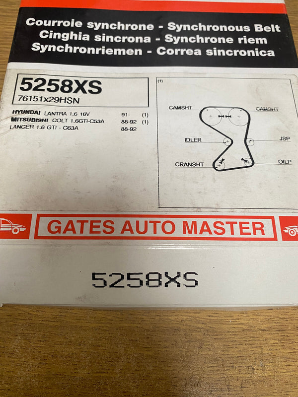 FOR LANTRA 1.6 16V COLT MIRAGE 1.6 GTI LANCER GATES POWERGRIP TIMING BELT 5258XS