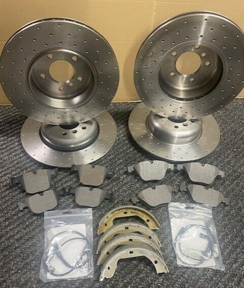 BMW 645 E63 E64 BRAKE DISC DISCS  DRILLED BRAKE DISC & PADS FRONT REAR