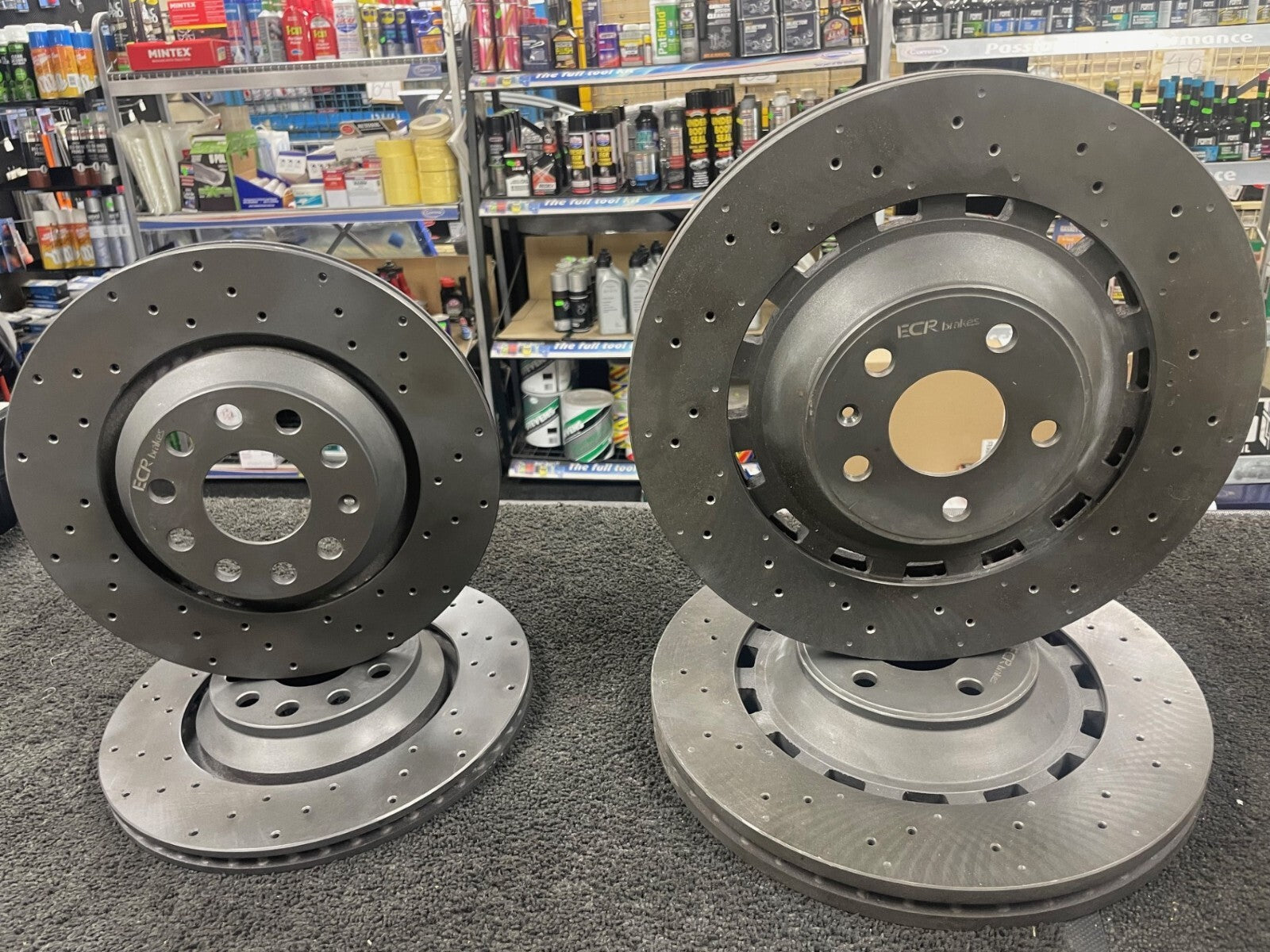 FOR AUDI RS3 8V 2015-17 FRONT REAR DRILLED  BRAKE DISC PAIR 8V0615301 S/C/P