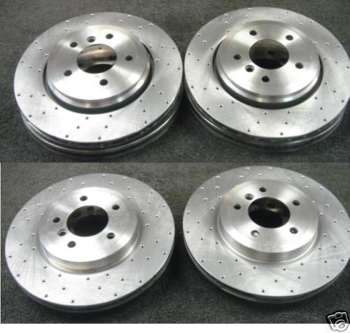 BMW 330i 330Ci 330D E46  CROSS DRILLED BRAKE DISC FRONT REAR BRAKE DISCS