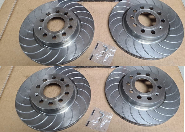 FOR LEON CR TDI SE COPA (MK2 FL (1P) (SE350)) GROOVED BRAKE DISCS FRONT REAR