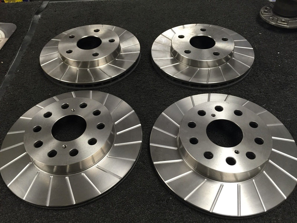 FOR MK2 MK2 1990-1991 REV1 GROOVED BRAKE DISCS MINTEX BRAKE PADS FRONT REAR