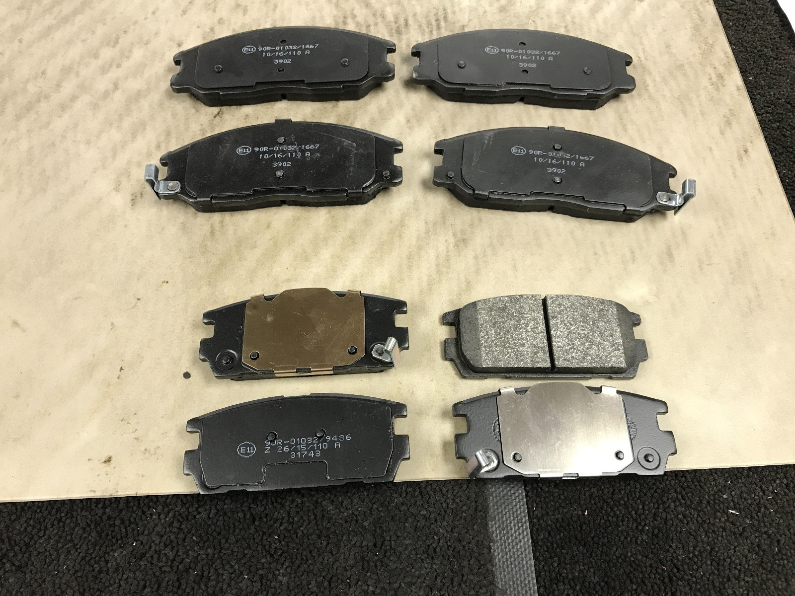 FOR HYUNDAI TERRACAN 2.9CRDI 12/2003 -2007 DISC BRAKE PADS FRONT REAR