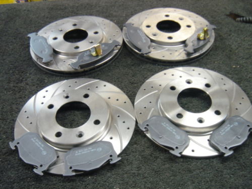 SAXO VTR VTS DRILLED GROOVED BRAKE DISC FRONT REAR