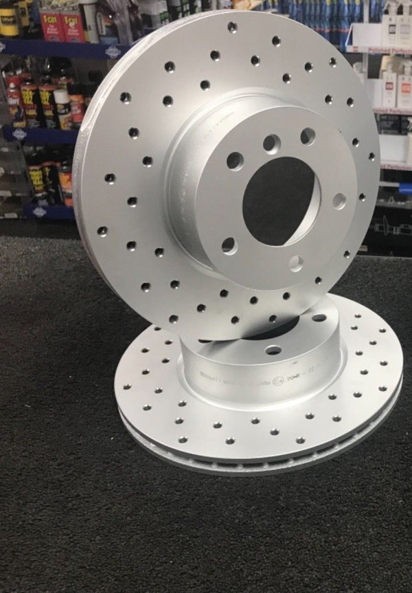 FOR BMW Z4 BRAKE DISCS 300MM REAR CROSS DRILLED
