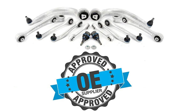 FOR AUDI A4 A5 TDI FRONT UPPER LOWER SUSPENSION WISHBONE ARMS LINKS KIT SET