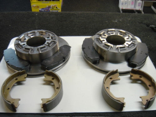 FIT FOR IVECO DAILY 35.8 1996-99 REAR BRAKE DISCS PADS HAND BRAKE PARKING SHOE