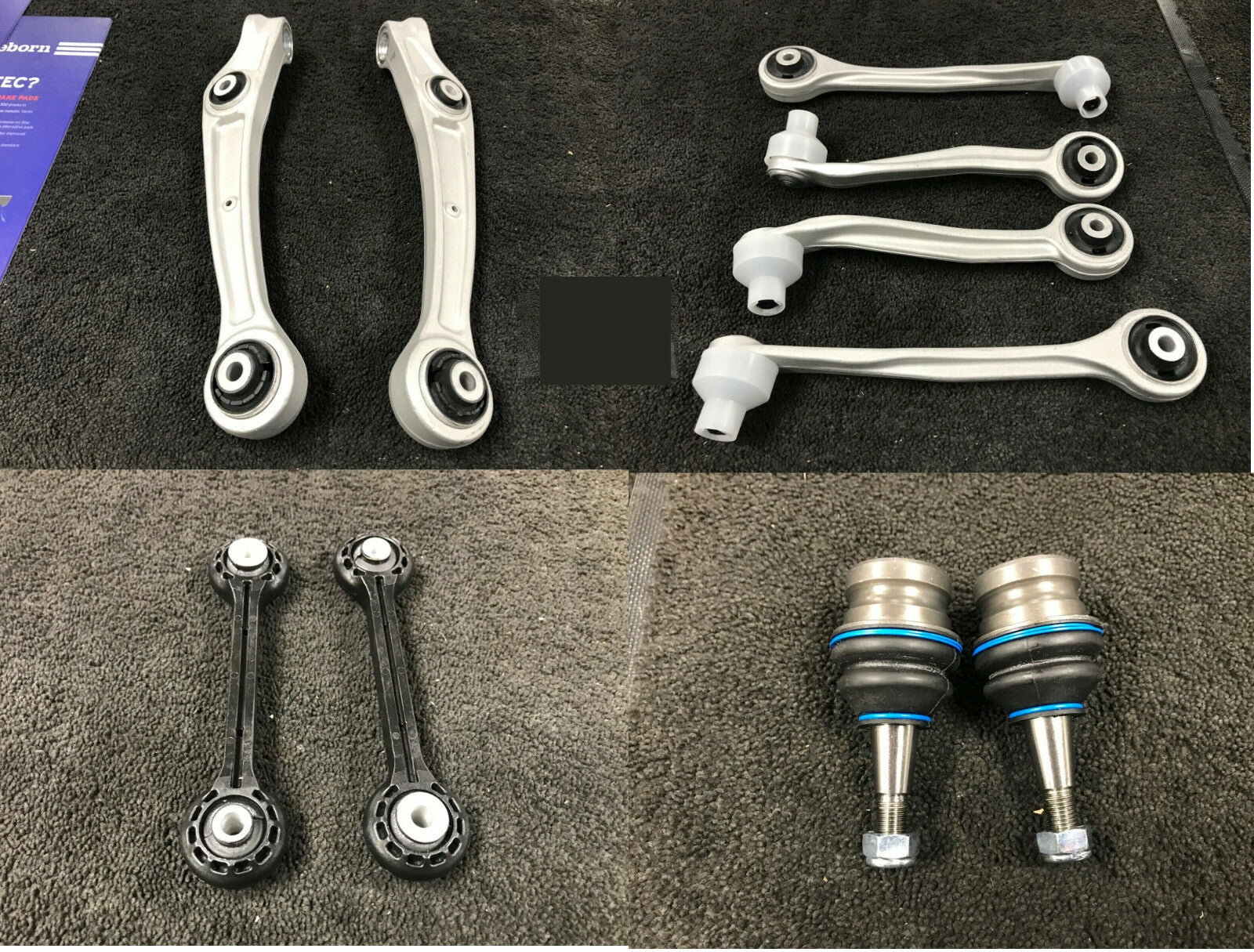 for A6 TDI S LINE BLACK Front suspension wishbones track control arms kit