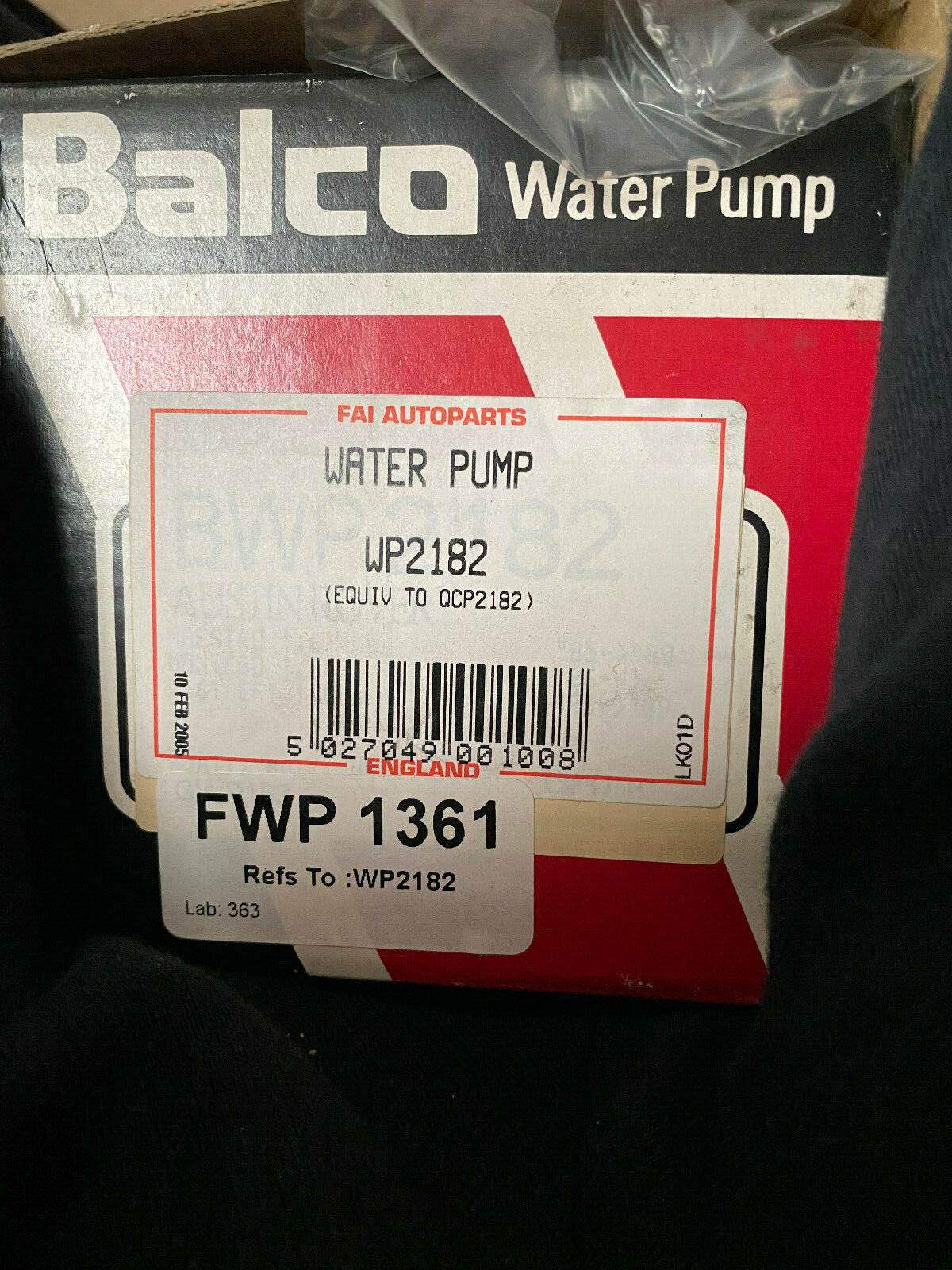 WATER PUMP FOR ROVER MAESTRO MONTEGO ROVER 200 CONVERTIBLE 1.6 PETROL