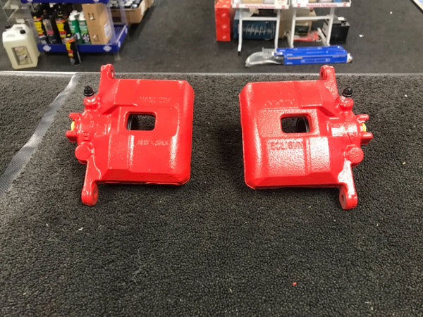 FOR  CIVIC 2.0 TYPE R EP3 FRONT BRAKE CALIPERS LEFT AND RIGHT RED WITH PADS 