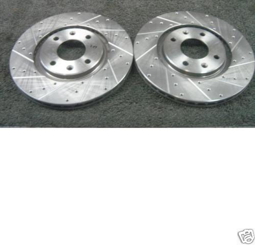 PEUGEOT 207 CC HDI 16V HATCBACK SW BRAKE DISC CROSS DRILLED GROOVED BRAKE DISC