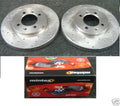MGF MGF MG-TF DRILLED  BRAKE DISC MINTEX PADS FRONT
