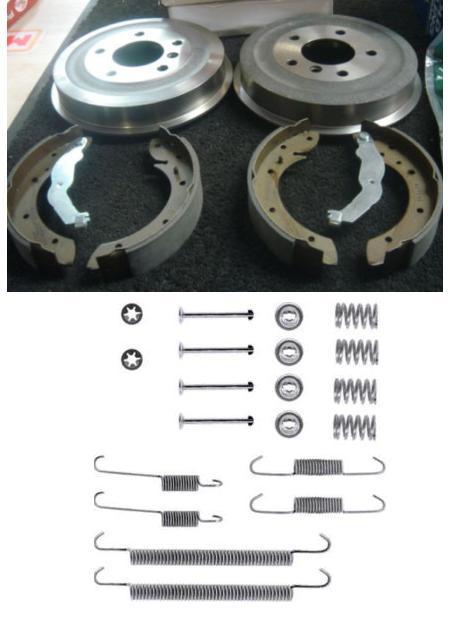 BMW 316 318 320 E36 BRAKE DRUM REAR BRAKE SHOES REAR BRAKE SHOE FITTING KIT