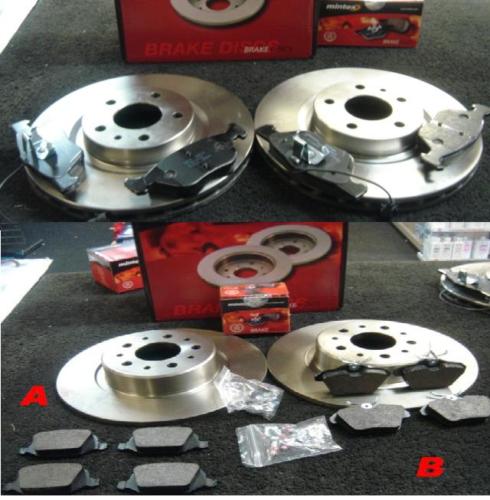 ALFA ROMEO 156 BRAKE DISCS PADS MINTEX FRONT & REAR BRAKE DISC & PADS
