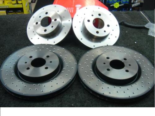  FOR FIAT COUPE 20V TURBO  BRAKE DISC CROSS DRILLED  BRAKE DISC FRONT AND REAR 