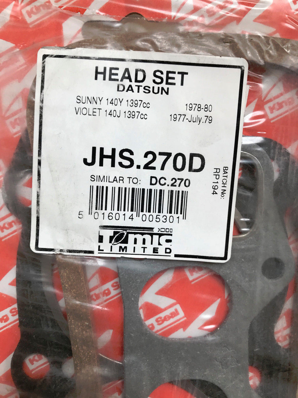 HEAD GASKET SET  FOR DATSUN SUNNY 140Y 1.4 A14