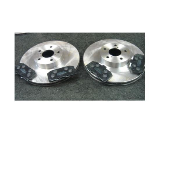 FIT FOR SUBARU IMPREZA WRX TURBO STI TYPE R V LTD FRONT BRAKE DISCS +PADS 4POT