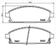 FOR NISSAN ELGRAND E51 3.5i 2.5i 2002-2010 FRONT BRAKE PADS FULL SET 