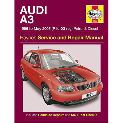 HAYNES AUDI A3 1996-MAY 2003 P TO 03 REGISTRATION PETROL AND DIESEL 