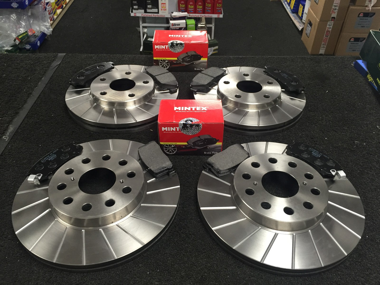 FOR TOYOTA MR2 MK2 REV 2 3 92-2000 BRAKE DISC PERFORMANCE GROOVED BRAKE DISC PAD