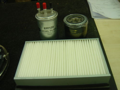 FOR KIA SEDONA 2.9DT OIL AIR  FUEL FILTER SERVICE KIT