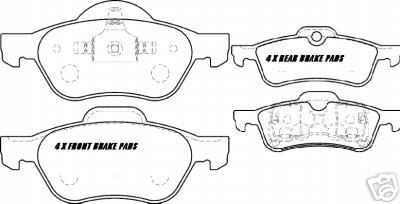 RENAULT VEL SATIS VELSATIS 02>ON FRONT REAR BRAKE PADS