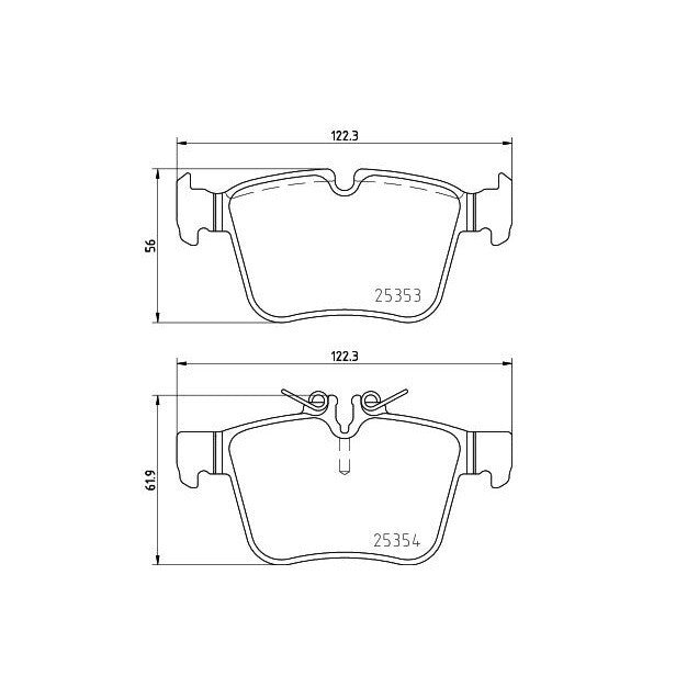 MERCEDES C CLASS C200 C220 W205 REAR PADS +WIRE SENSOR