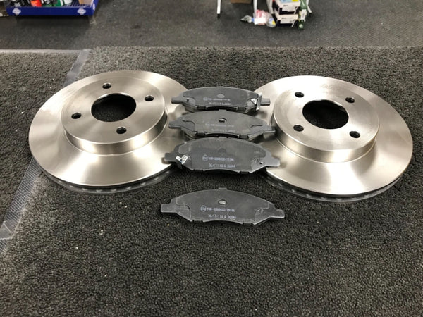 FOR NISSAN CUBE 2002-2008 1.4 1.5 BZ/YZ11 CHASSIS FRONT BRAKE DISCS BRAKE PADS 