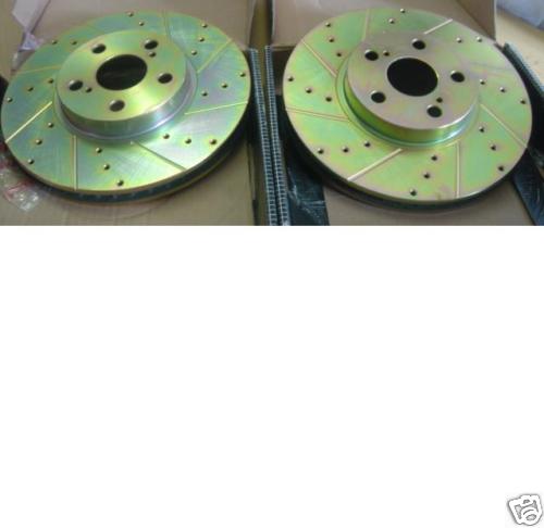 CELICA VVTI 140 190 DRILLED GROOVED BRAKE DISC ZINC 