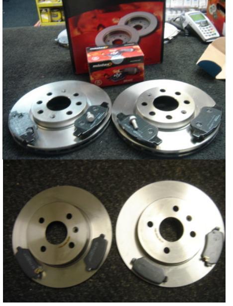 VAUXHALL CORSA C SRI 1.8 16V MINTEX  FRONT REAR BRAKE DISCS MINTEX PADS 