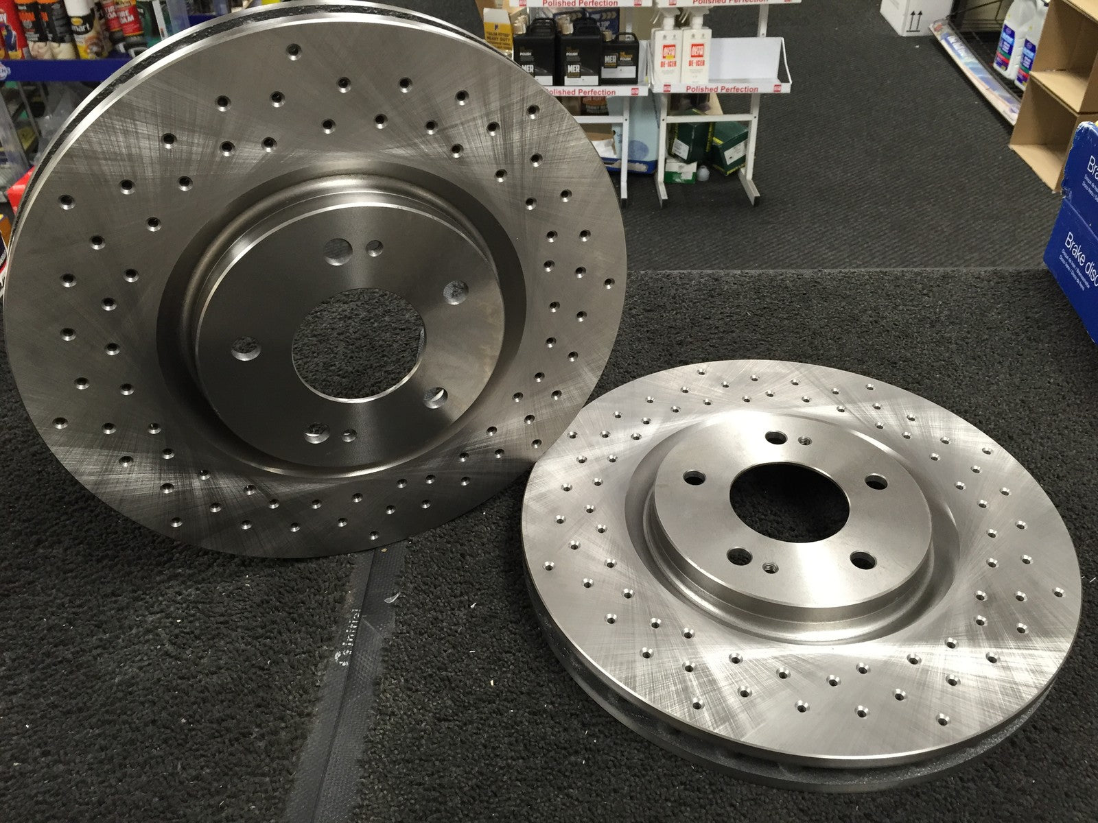 FOR SUBARU IMPREZA WRX 2.0 2.5STI  BRAKE DISC CROSS DRILLED PERFROMANCE FR114pcd