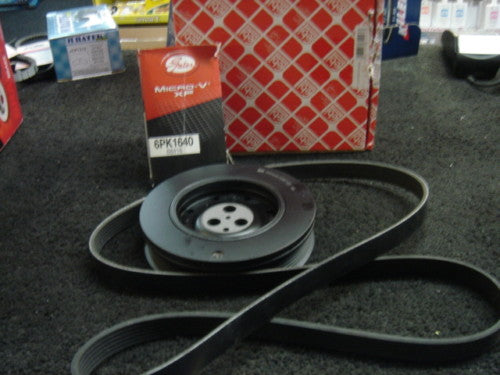 JAGUAR X TYPE 2.0D 2.2TD SPORT CRANKSHAFT DAMPER PULLEY AUXILIARY FAN BELT NEW 